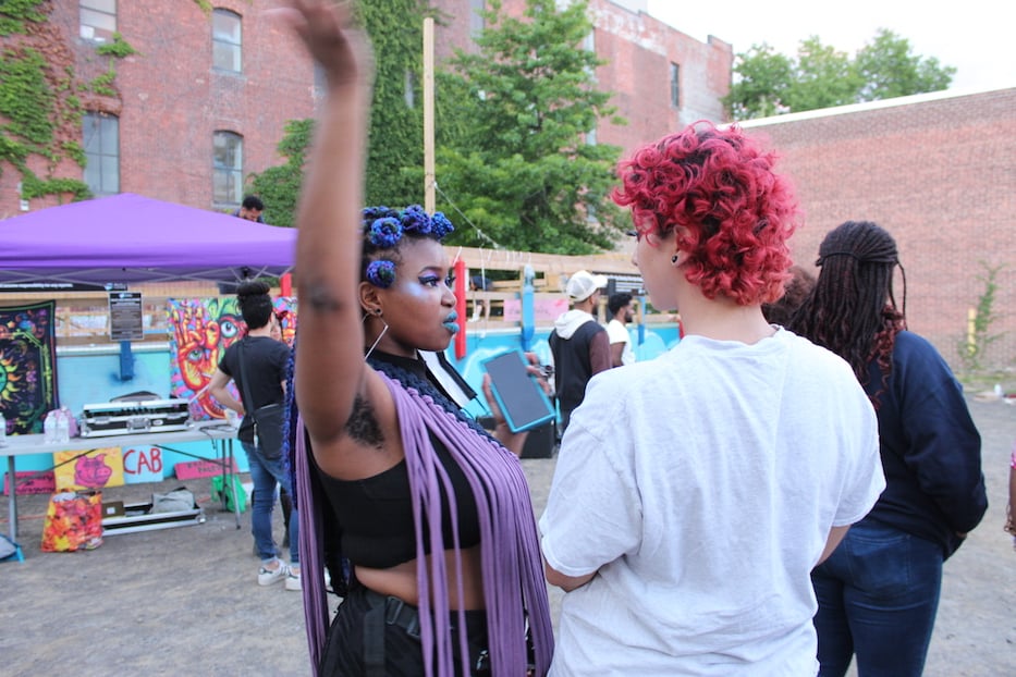 Purple braids and tassels