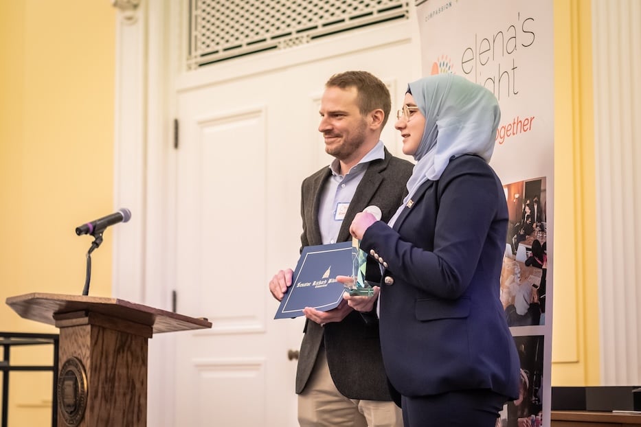 Nour being presented her award by chris Romminger by by Rachel Peet-EDITED 23