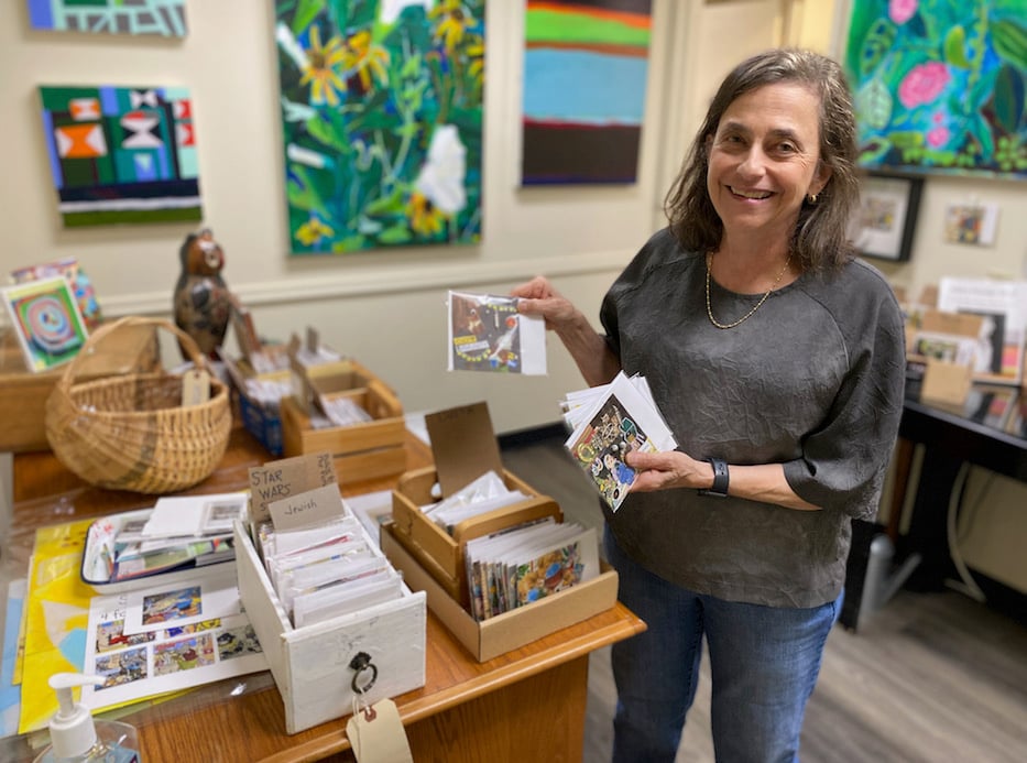 martha with cards