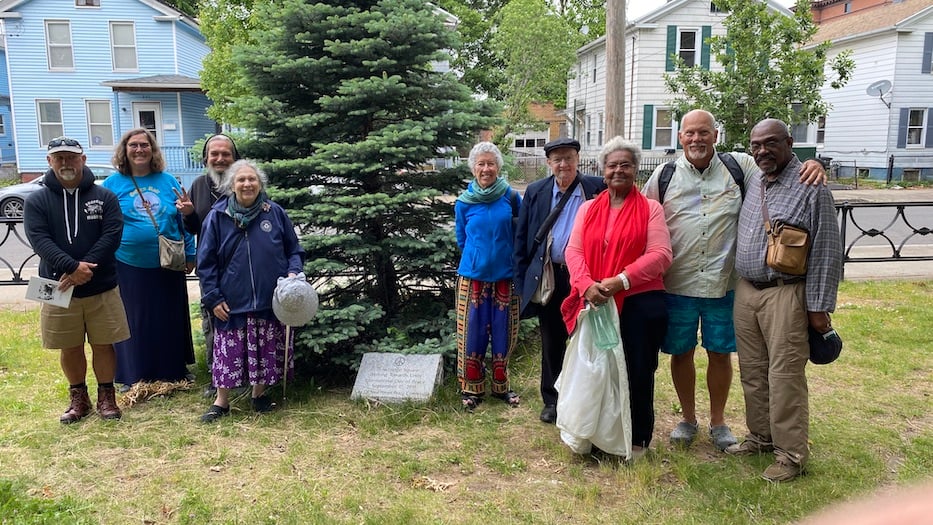 12  Trowbridge Square Peace Tree.Henry Lowendorf photo 6-3-23