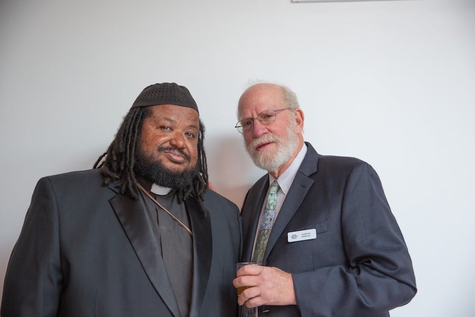 Rev.Kevin Ewing (new Board Chair at A&I) and Gordon Geballe