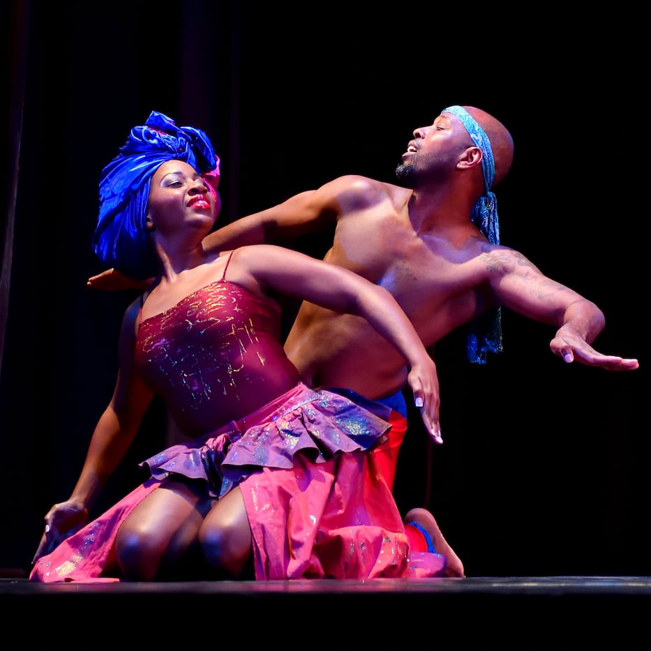 Tamara Noel and Phillip Earle in Rex Nettleford_s Drumscore (1979)