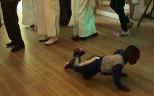 breakdancing on New Years Eve, screenshot of a video by Suzy Mabior