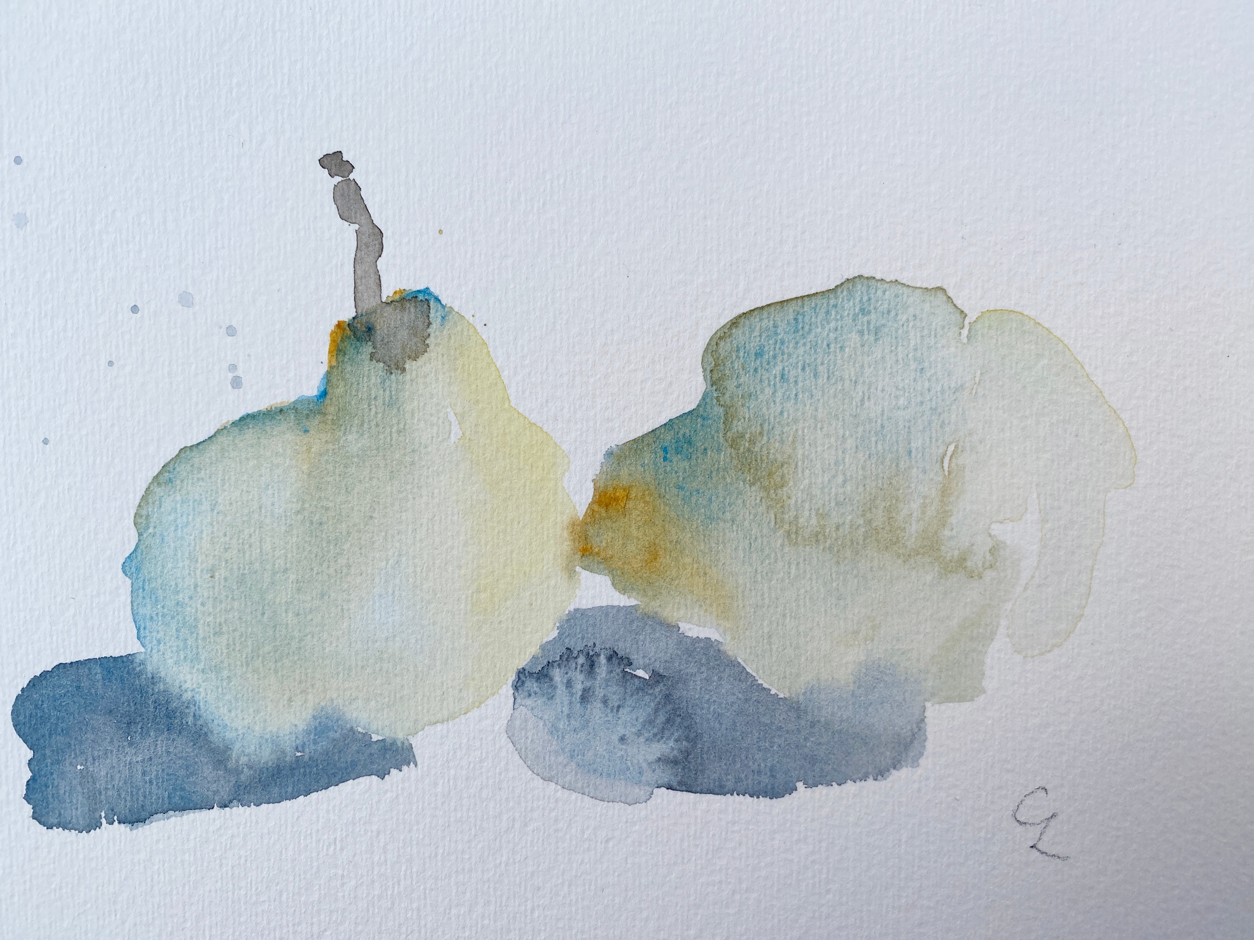 Constance LaPalombara Pear Watercolor