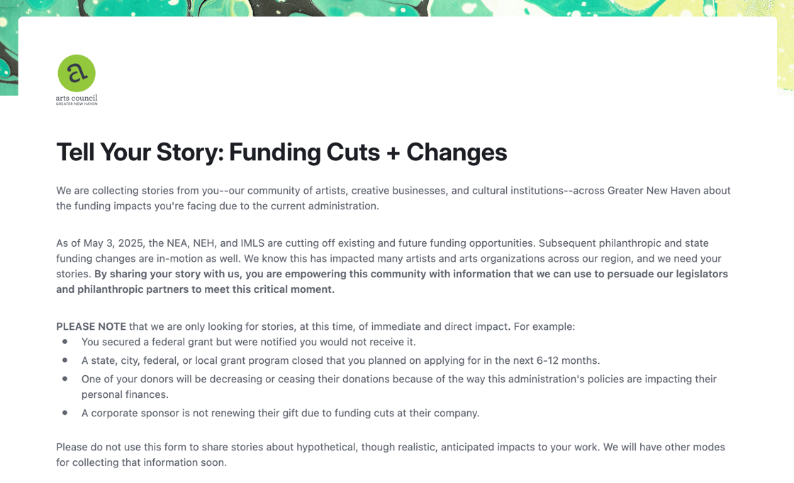 Funding Cuts Survey