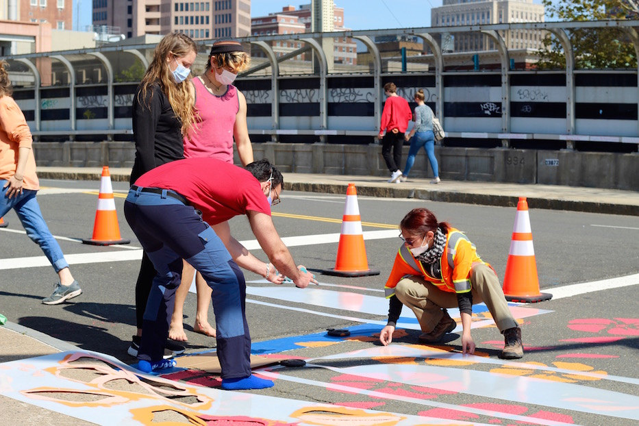 Crosswalk Art Blooms In Wooster Square