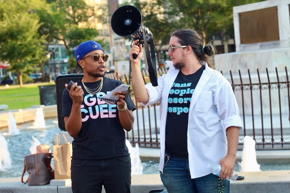 Hundreds Rally For Trans Rights Downtown