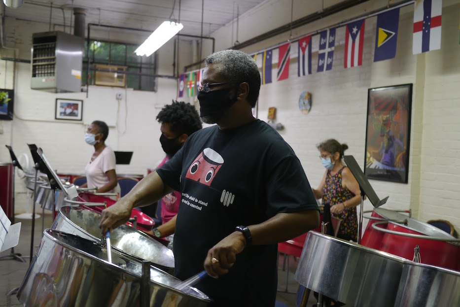 St. Luke’s Steel Band Pans Together, With Caution