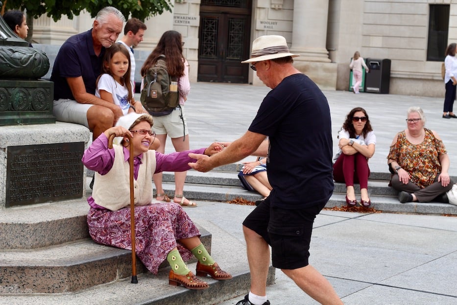 Granny Frieda Clowns Around In New Haven