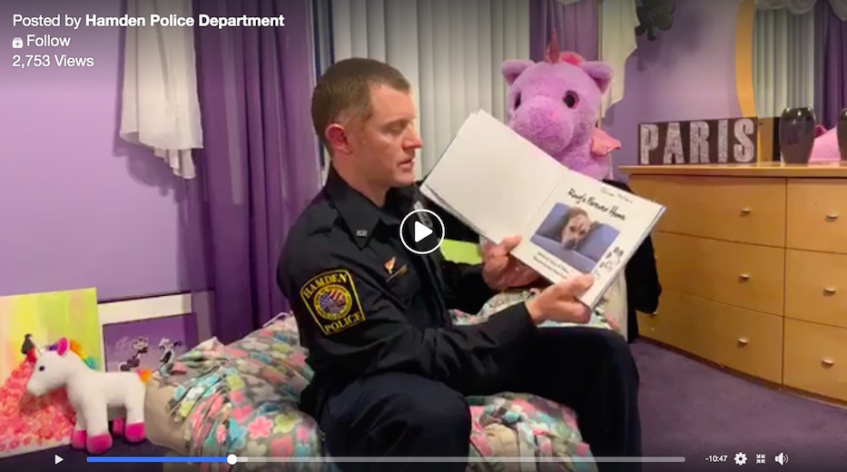 Hamden Cops Add Story Time To COVID-19 Community Policing