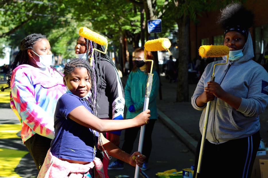 New Mural Brings Black Joy To Bassett Street