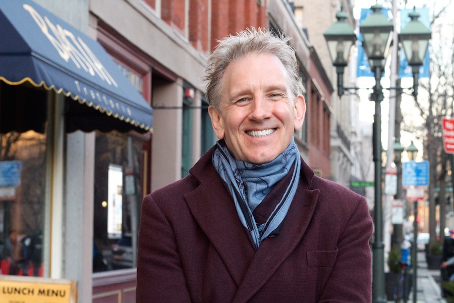 Alasdair Neale photographed downtown in February, when he was visiting New Haven for his audition concert. Lucy Gellman File Photo.