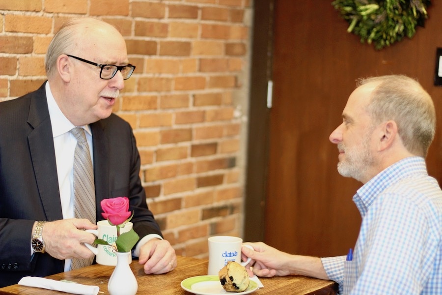  Breakfast buds David Vlahov and Jim Pettinelli. 