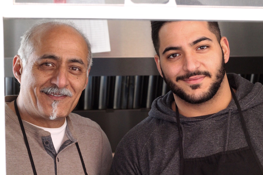 Samuel Rose (right) with his dad.