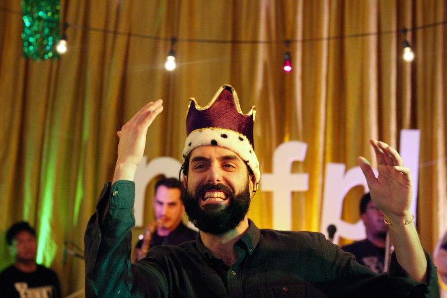 Westvillian Travis Carbonella, or King of Mardi Gras 2018? Lucy Gellman Photos.