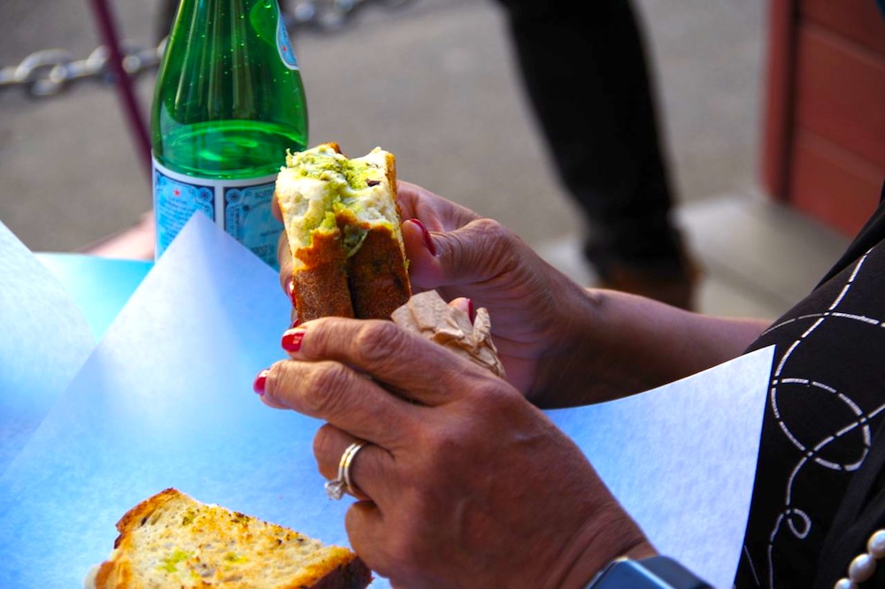 Behold: The Atlantic Grilled Cheese. Andrea Scott's hands.
