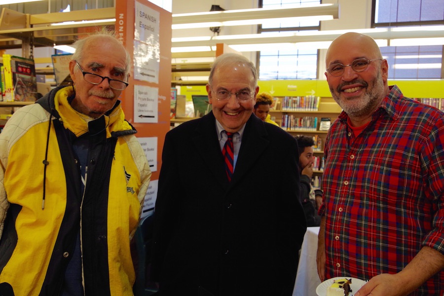  David Caron, State Sen. Martin Looney, Lee Cruz. Lucy Gellman Photos.  