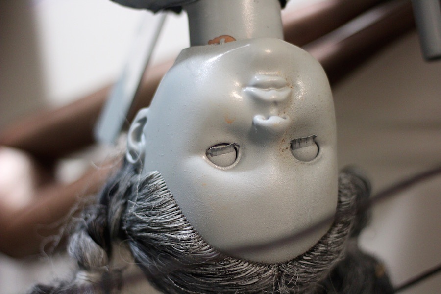 A detail from Violence No More , which will be sold in pieces at the end of the show. Proceeds from the piece, and the entire exhibition, will go toward Planned Parenthood of Southern New England. Lucy Gellman Photos.