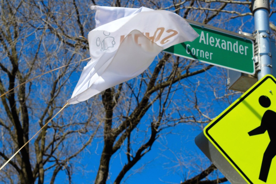  Seven years after Christine Alexander's death—and two after New Haven Reads brought the initial request to the city's Board of Alders—the corner of Bristol and Ashmun Streets has been officially christened Christine Alexander Corner. Lucy Gellman Photos.   