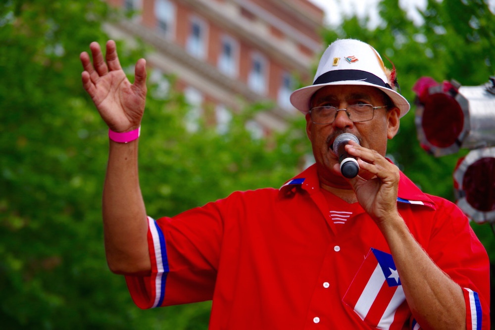  Carlos el Lunatico y Su Grupo Tipico takes the stage to great delight. Lucy Gellman photos.  