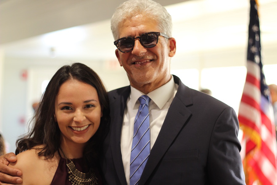Sepulveda with his daughter, Kara. When asked if she too caught the art bug, she gave an enthusiastic