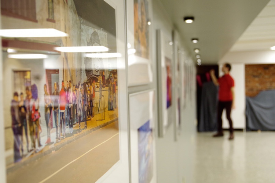 The gallery is now open! Friday, NHPC Director Patrick Dunn released an open call for proposals for six exhibitions in 2018, open to multimedia LGBTQ+ artists from across Connecticut. November, which is Trans Awareness Month, is open only to Transgender artists. The deadline for submissions is Jan. 15. Lucy Gellman Photos.