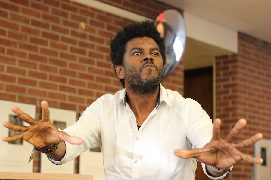 The evening included performances from poets J-Sun (above) and Tarishi “Midnight” Shuler. To watch one of his performances, click here .
