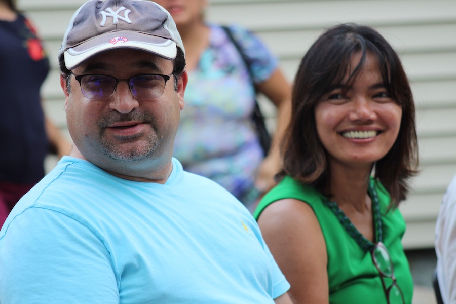  Some of Tuesday's attendees. One gentleman asked how to get beet stains out of white clothes—to which Abir laughed and suggested there isn't an answer.  