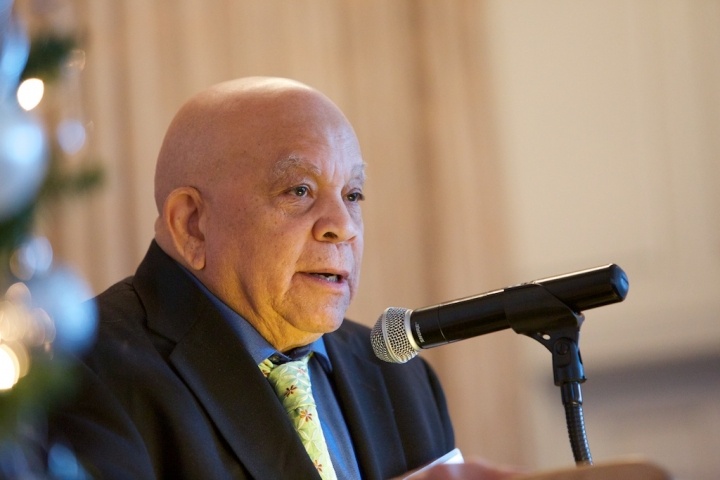  Professor Willie Ruff, Jr. accepts an award in 2015 (he was also a recipient in 2000). Judy Sirota Rosenthal Photo.&nbsp; 