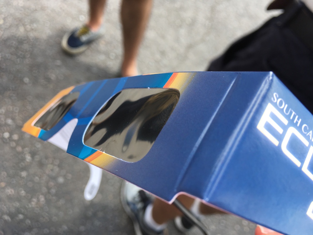 Commemorative goggles, handed out at the museum.