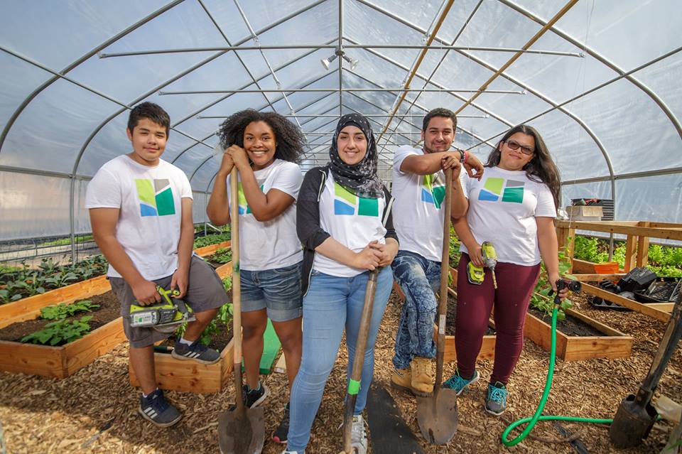 Lopez (at far right) with fellow entrepenuers from her year one cohort. Ian Christmann Photo.