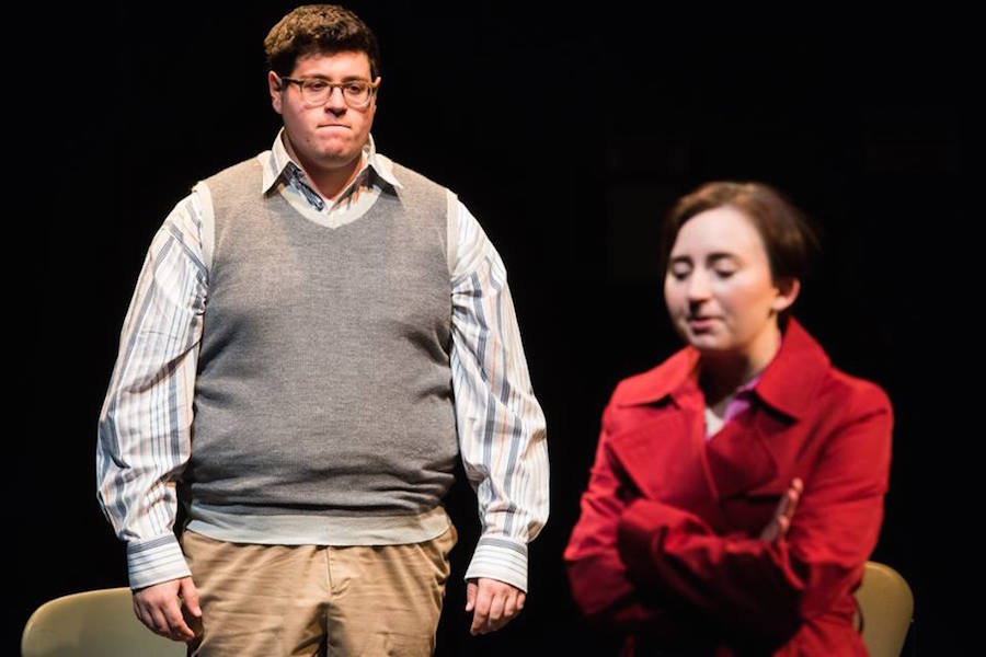 Steven P. Belli as Peter and Cunningham as Callie. SCSU Photo.