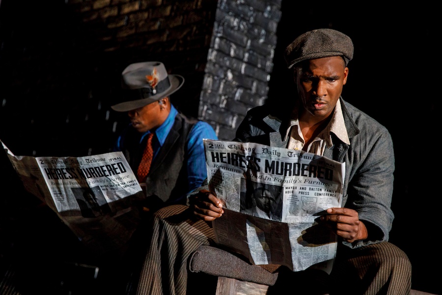  Jason Bowen and Jerod Haynes in  Native Son  by Nambi E. Kelley, adapted from the novel by Richard Wright, directed by Seret Scott. Photo by Joan Marcus, 2017. 