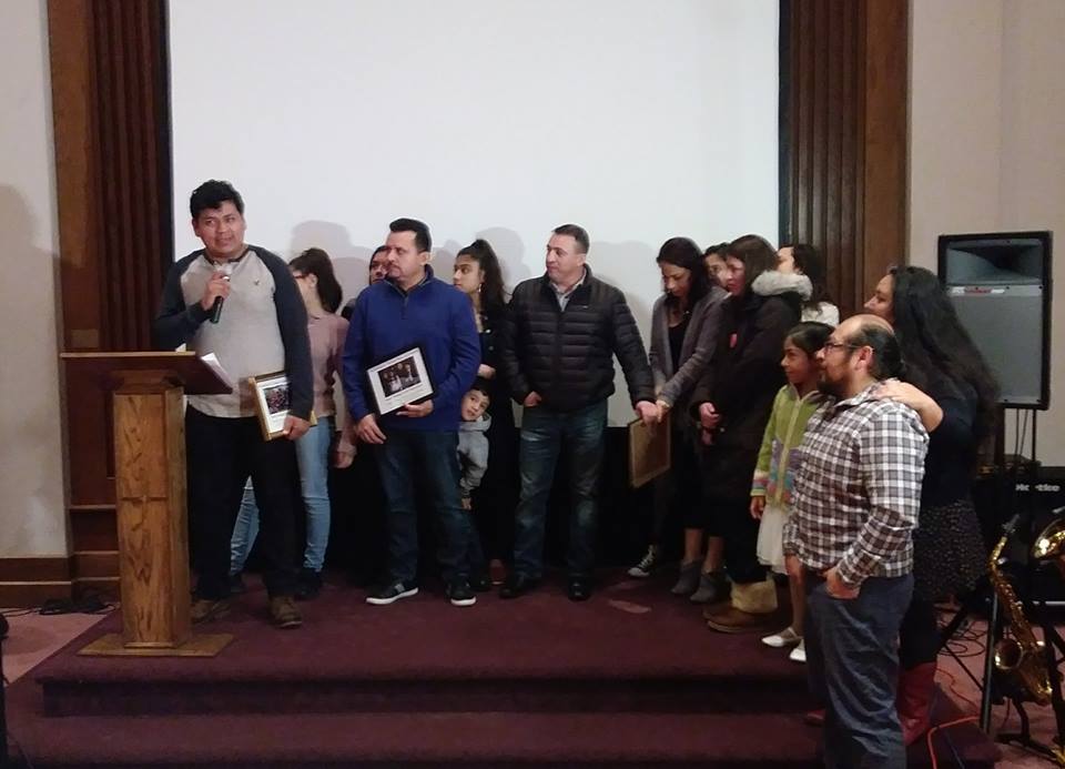 Marco Reyes , Nelson Pinos , Unidad Latina en Acción (ULA), and Local 33 – UNITE HERE also received honorary statements of solidarity. Art Perlo Photo.