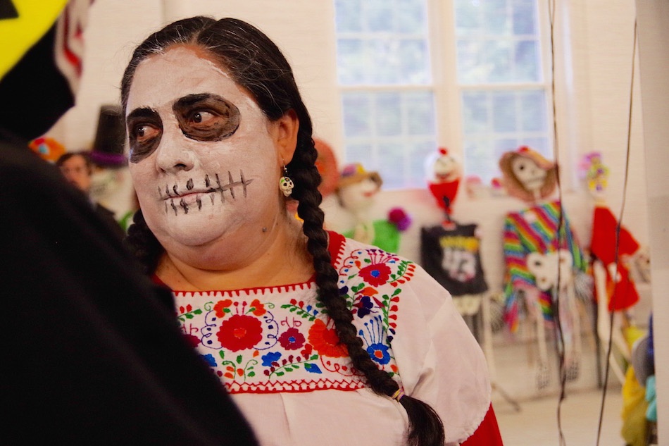 Rojas earlier this year, at ULA's annual Día de los Muertos parade. Lucy Gellman Photo.