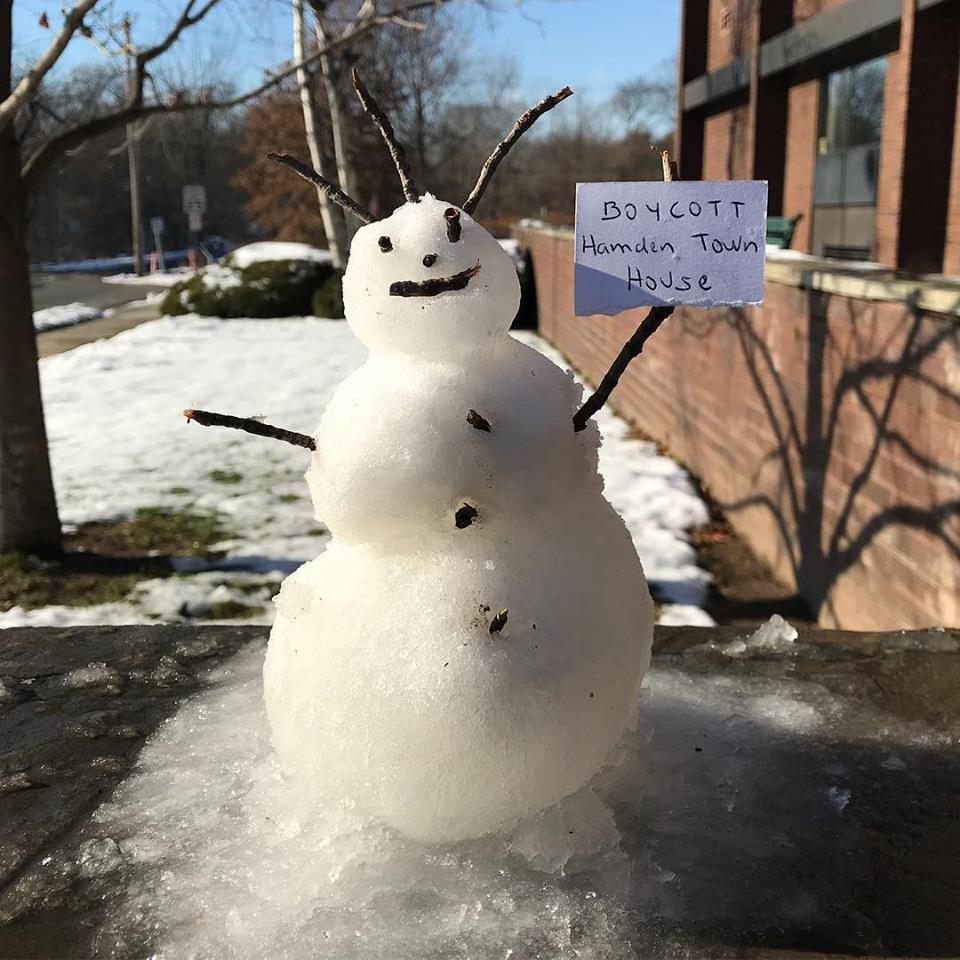  A photo ULA posted before Sunday's protest at Hamden Town House restaurant, which the organization has accused of wage theft. ULA Photo.  