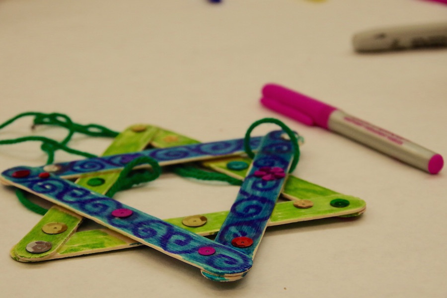  One of the available crafts available at the Mitchell Branch of the New Haven Free Public Library. Lucy Gellman Photo. 