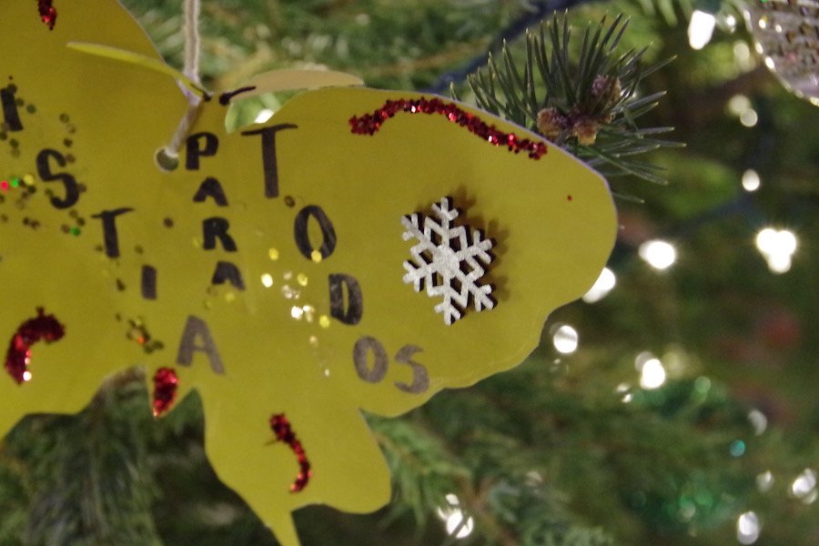 The lighting followed last week's ornament decoration inside the church. Lucy Gellman Photo.