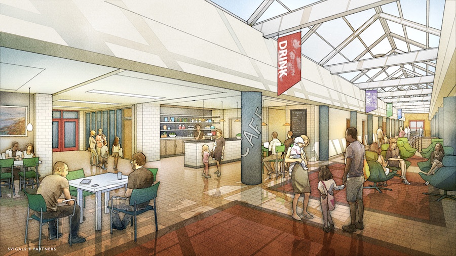 The cafe. Svigals + Partners Photo.