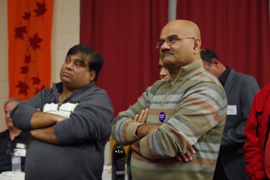 Attendees came wearing purple