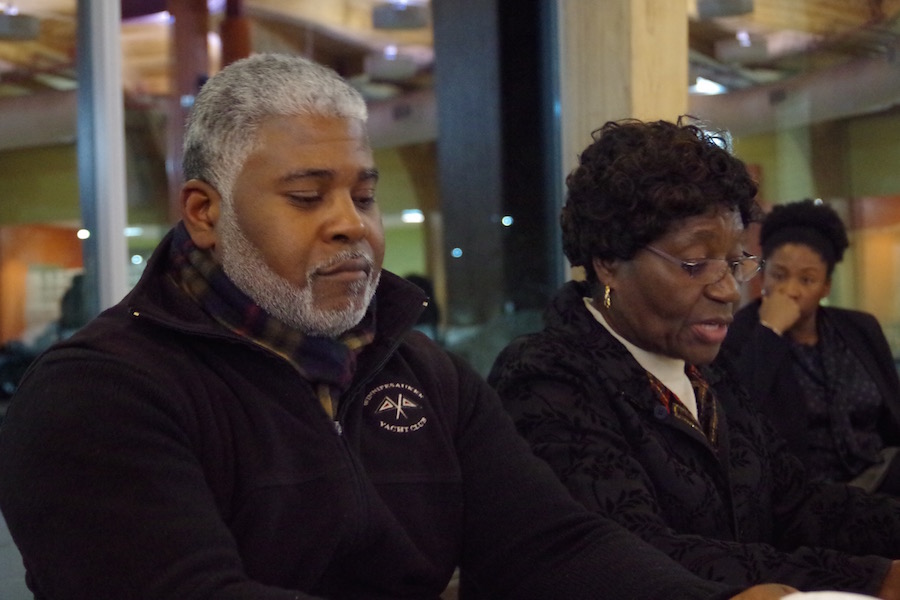  New Alder Ron Hurd and CMT Chair Lena Largie listen to what Kelley has to say before signing off on the issue.  