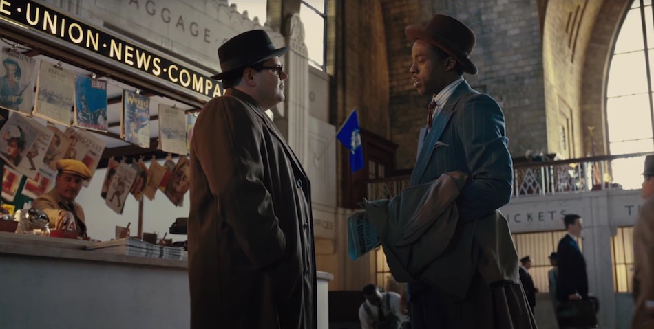  Thurgood Marshall (Chadwick Boseman) and Bridgeport litigator Sam Friedman (Josh Gad) 