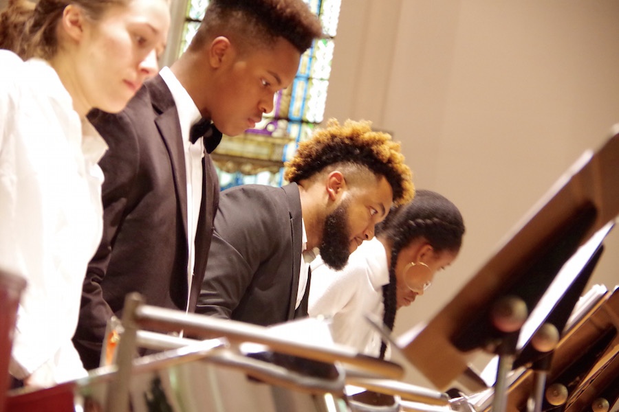 Joseph (second in from left) said he's inspired to perform the song