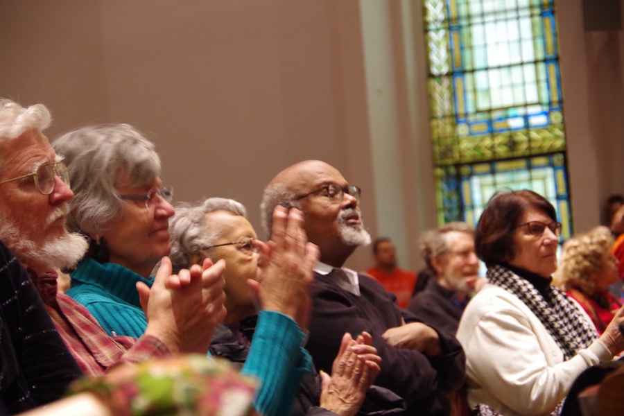 A packed house turned up for the event, which brought in close to 300. Lucy Gellman Photos.