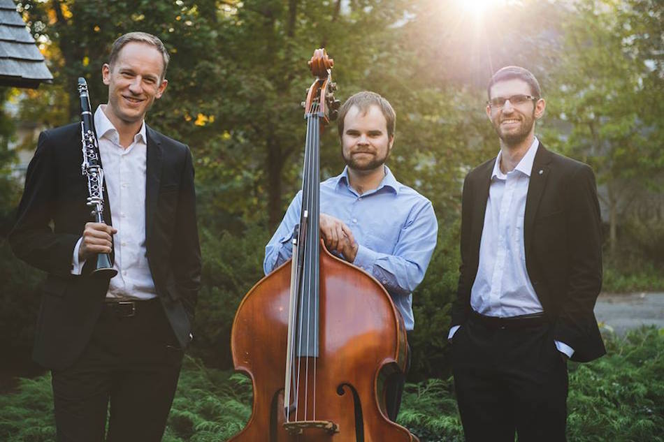 David Perry, Clarinetist and Founder; Sam Bobinski, Bassist and Marketing Director Yevgeny Yontov, Pianist and Artistic Director. Matthew Fried Photo.