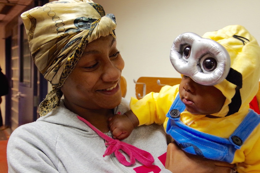  Arquilla Allen with son Kyrie.  