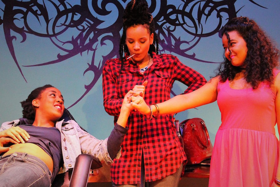 Malia West, Sharece M. Sellem and Betzabeth Castro in Milk Like Sugar earlier this year.