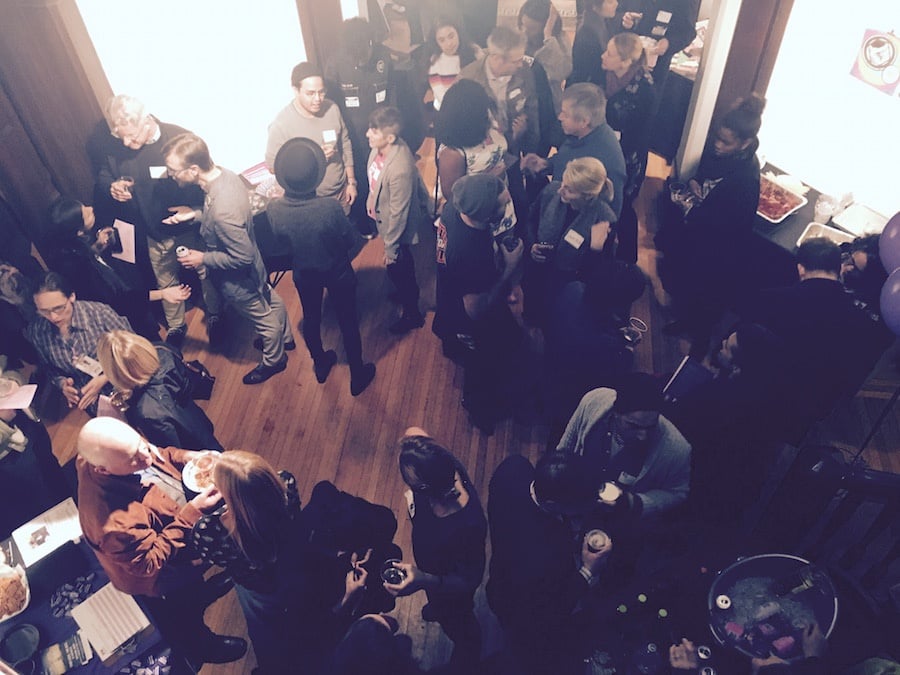 Close to 70 showed up for Tuesday's screenings, despite the driving rain. Lucy Gellman Photo.