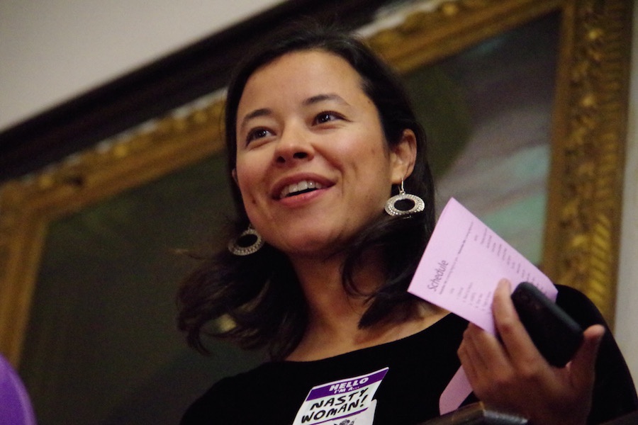 Lucy McClure at the event. Lucy Gellman Photo.