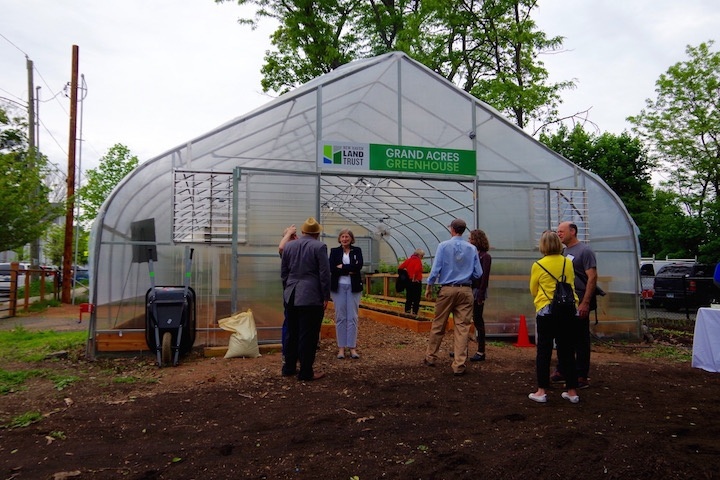 The greenhouse at Grand Acres where Lopez began her sofrito expedition. Lucy Gellman File Photo.